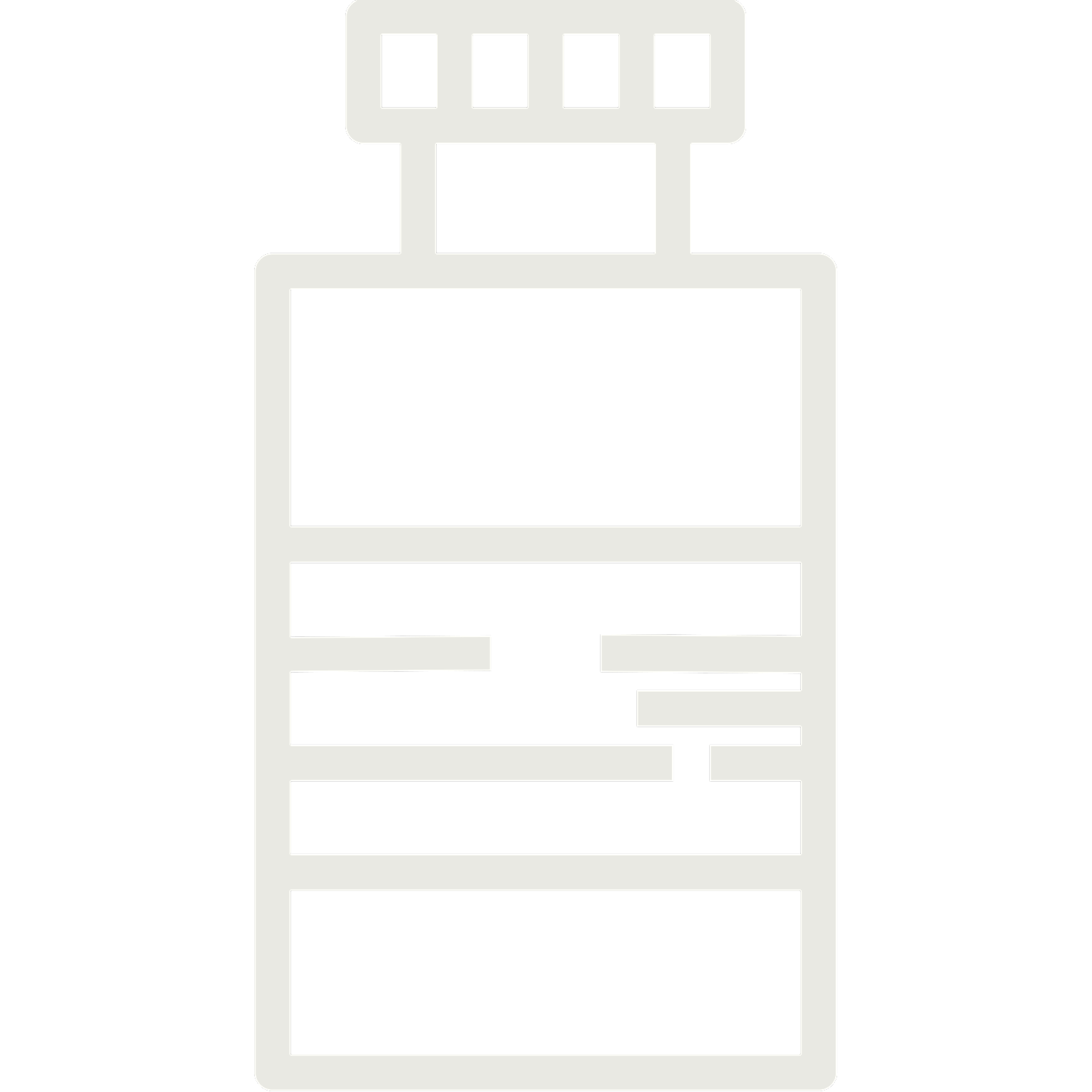 Medicine bottle outline illustration on black background